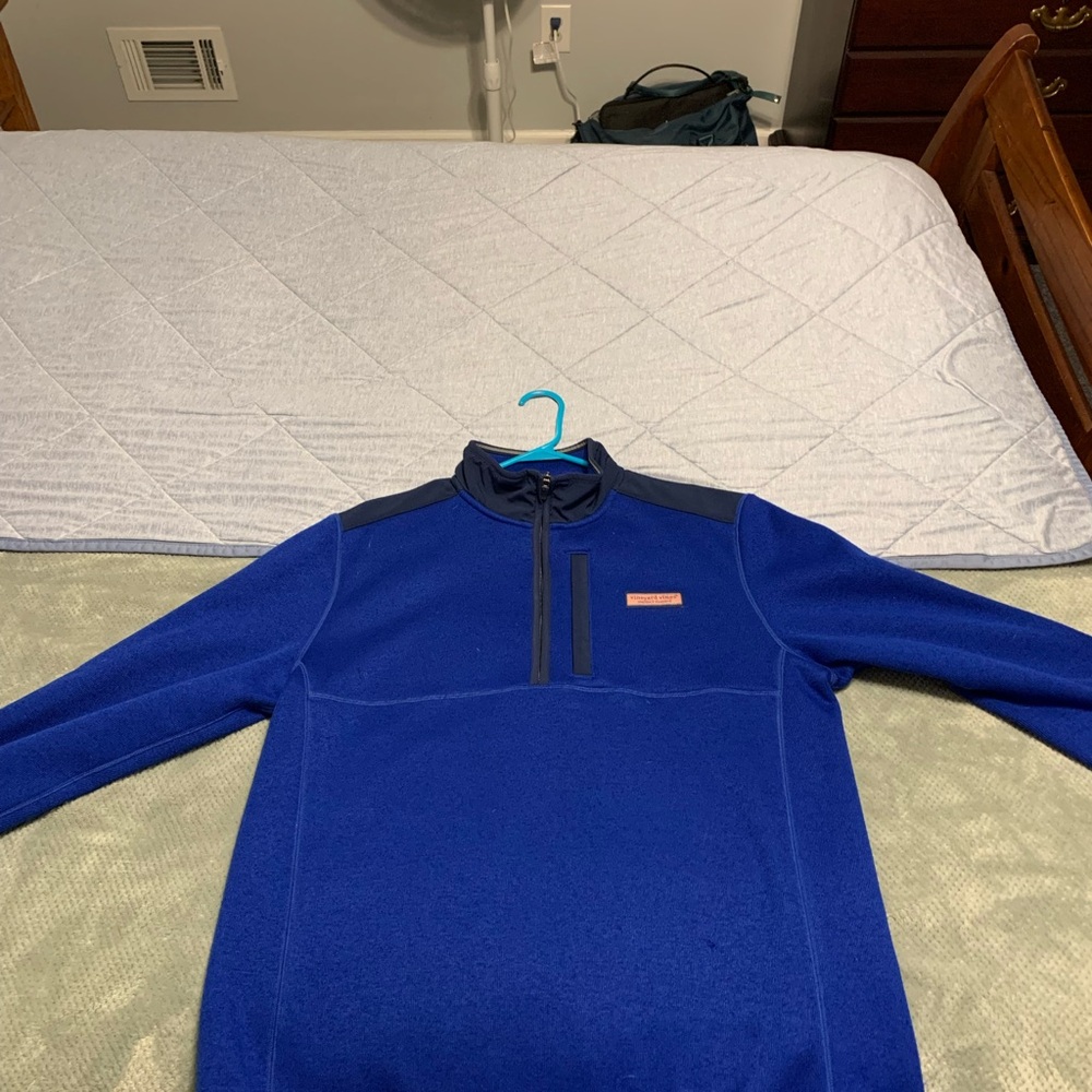 Vineyard Vines Royal Blue Quarter-Zip Pullover